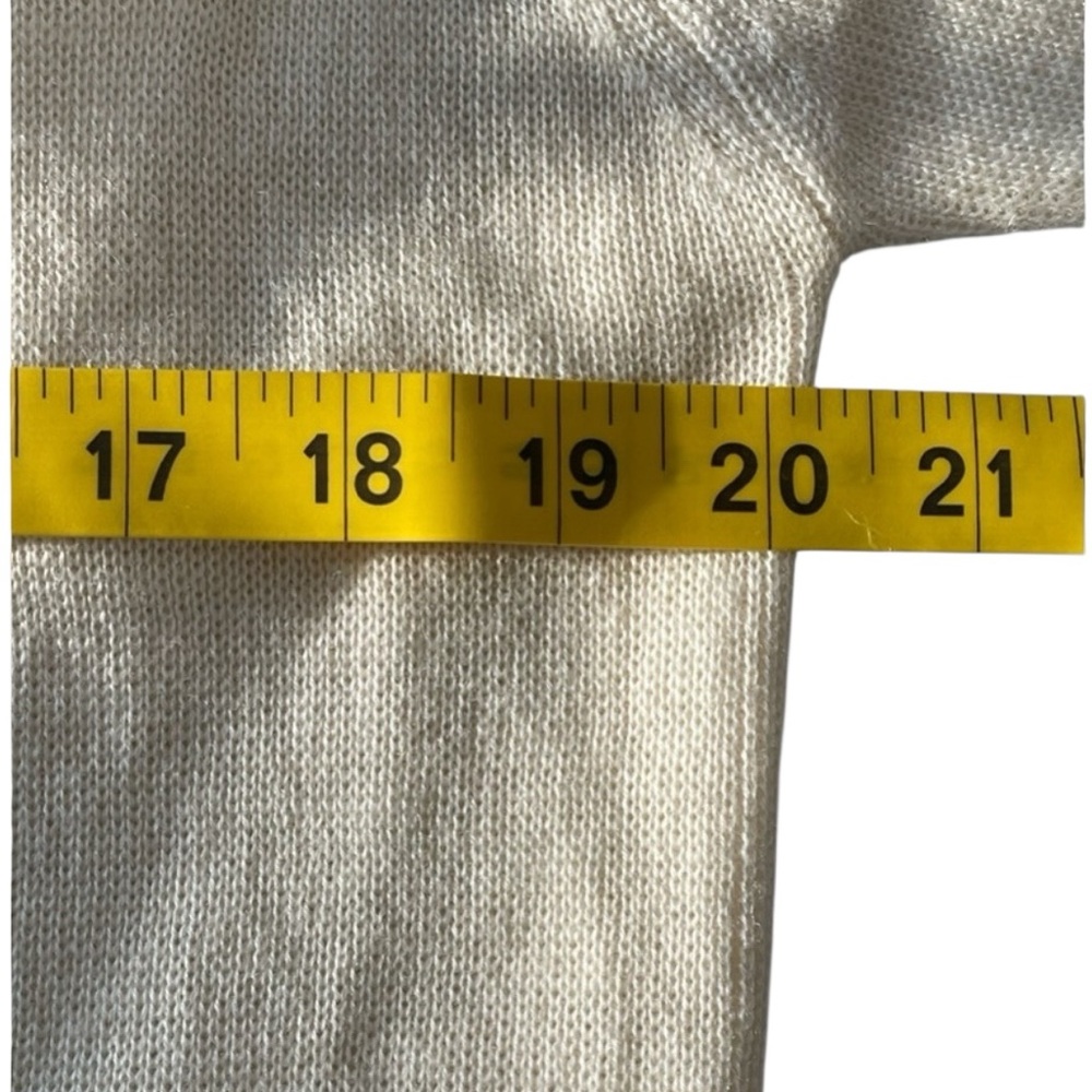 Vintage Wool Blend Cardigan Size M Preppy Old Money quite luxury grandma cream - Picture 3 of 6